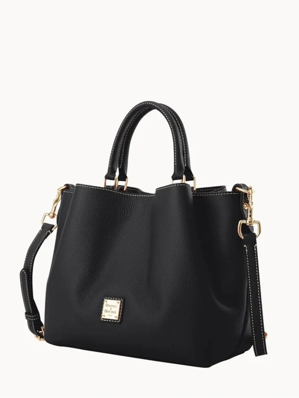 Dooney & Bourke Lucca Leather Barlow Black Satchel NWT